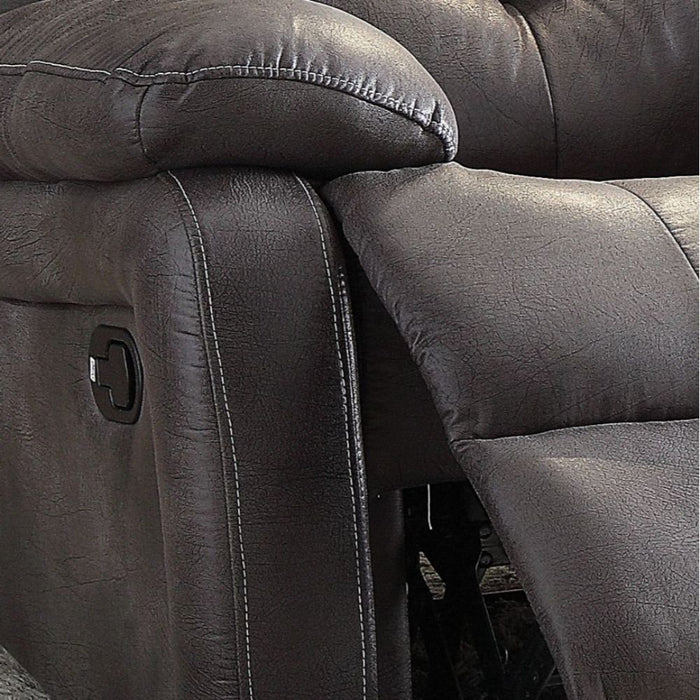 Ashe - Recliner - Gray Polished Microfiber Unique Piece Furniture