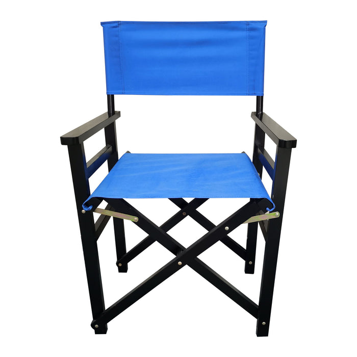 Folding Chair Wooden Director Chair Canvas Folding Chair Folding Chair (Set of 2) Populus & Canvas (Color : Blue)