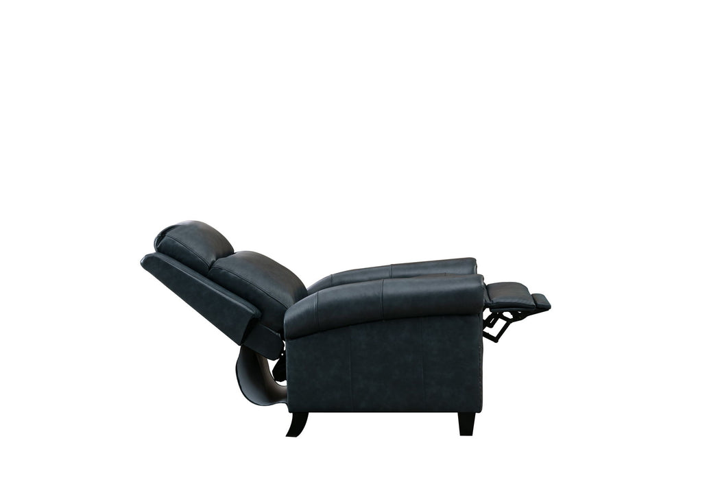 33.5" Wide Genuine Leather Manual Ergonomic Recliner (Leather Material) - Navy