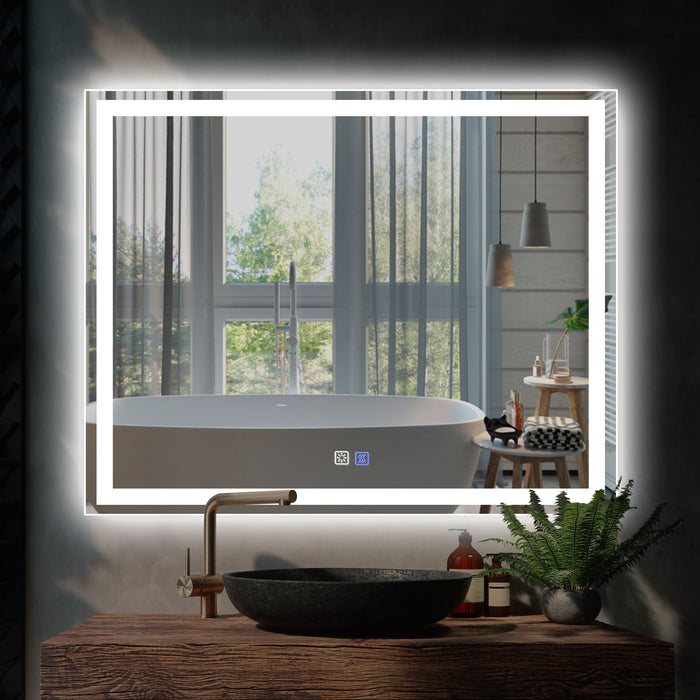 LED Bathroom Vanity Mirror With Light, 40 X 32", Anti Fog, Dimmable, Color Temper 5000K, Backlit / Front Lit, Both Vertical And Horizontal Wall Mounted Vanity Mirror