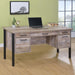 Samson - 4-Drawer Office Desk - Weathered Oak Unique Piece Furniture