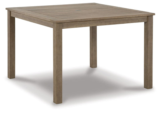 Aria Plains - Brown - Square Dining Table W/Umb Opt Unique Piece Furniture