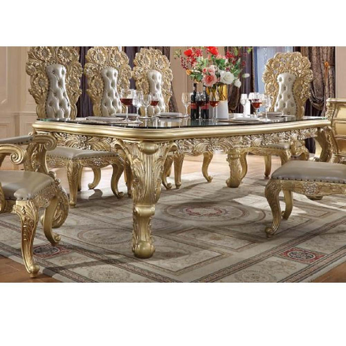 Cabriole - Dining Table - Gold Finish - 31" Unique Piece Furniture