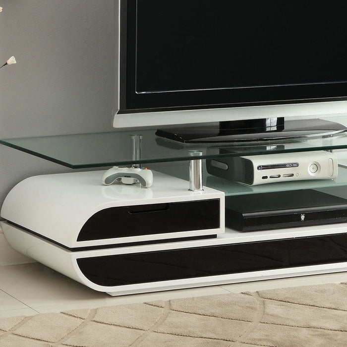 Evos - TV Console - Black / White Unique Piece Furniture