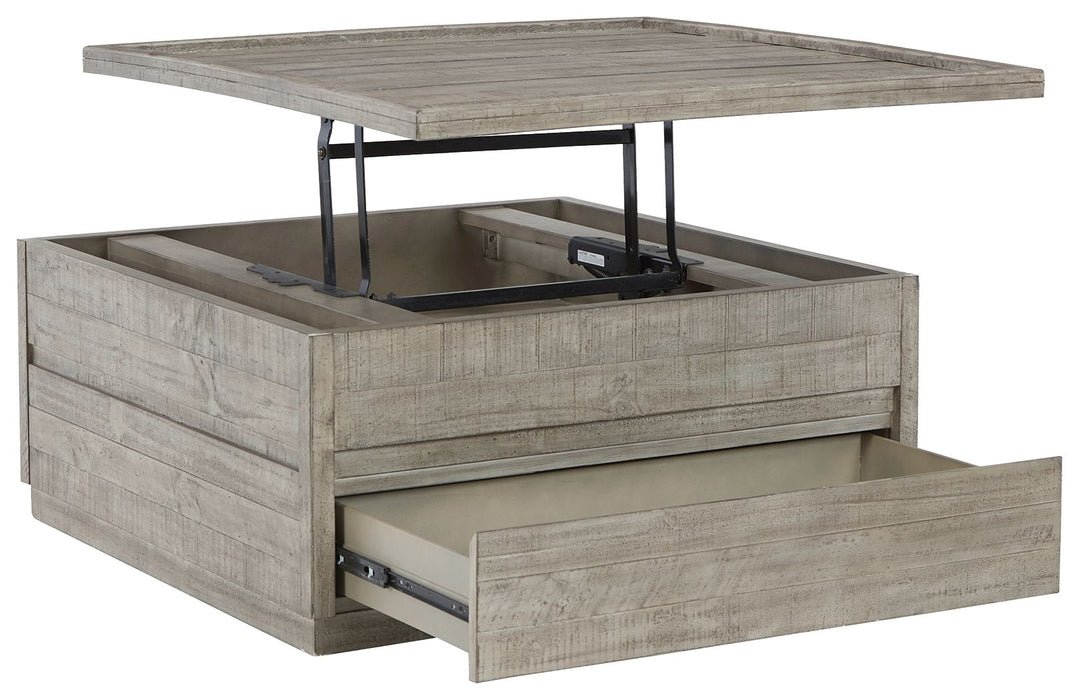 Krystanza - Weathered Gray - Lift Top Cocktail Table Unique Piece Furniture