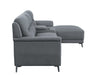 Walcher - Sectional Sofa - Gray Linen Unique Piece Furniture