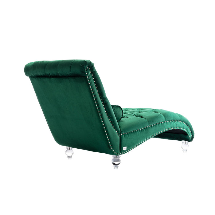Coomore Leisure Concubine Sofa With Acrylic Feet - Emerald