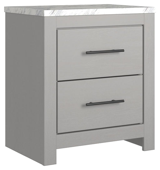 Cottonburg - Light Gray / White - Two Drawer Night Stand Unique Piece Furniture