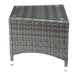 Tashelle - Patio Bistro Set - Gray Fabric & Gray Wicker Unique Piece Furniture