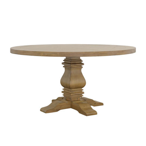Florence - Round Pedestal Dining Table - Rustic Smoke Unique Piece Furniture