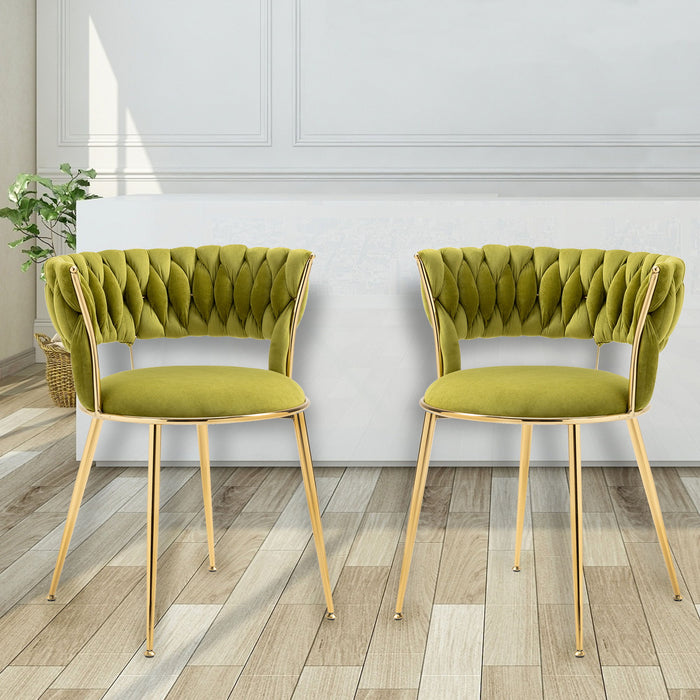 Coolmore Leisure Dining Chairs With (Set of 2) - Green
