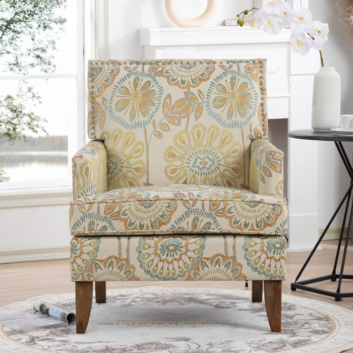 Accent Chairs For Living Room - Beige & Yellow