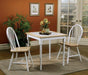 Carlene - 5 Piece Square Dining Table - Natural Brown And White Unique Piece Furniture