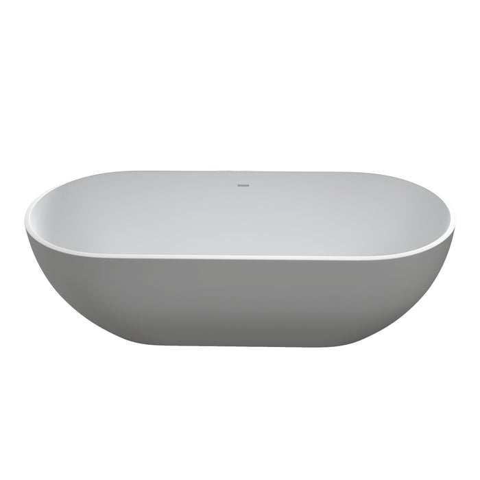 59" Solid Surface Bathtub For Bathroom - White