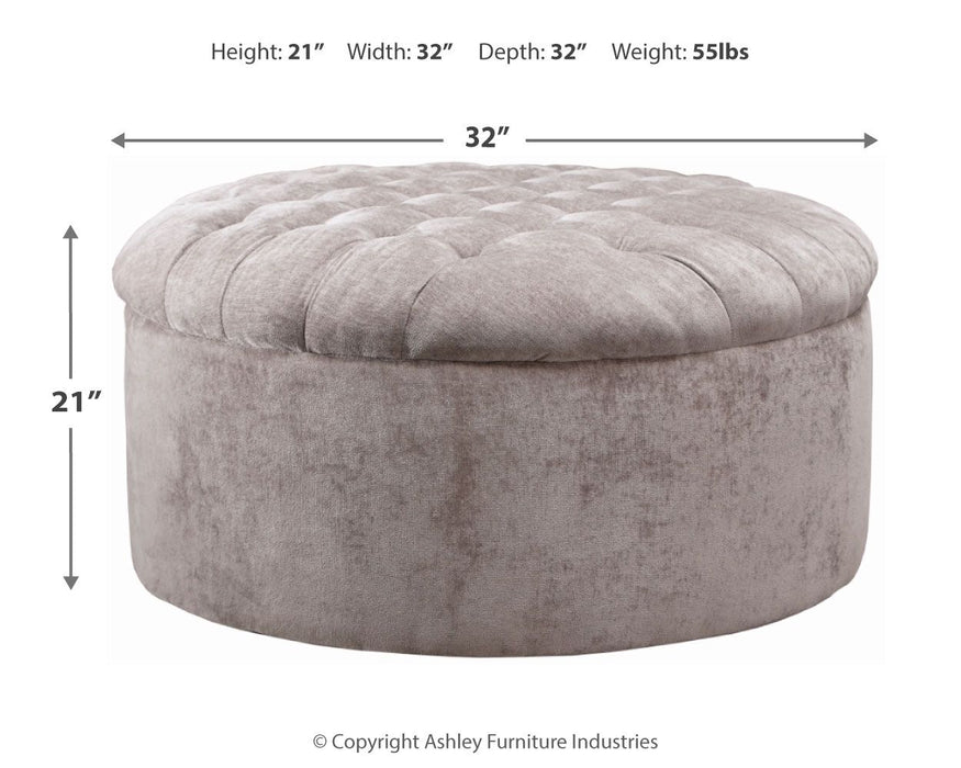 Carnaby - Linen - Oversized Accent Ottoman Unique Piece Furniture