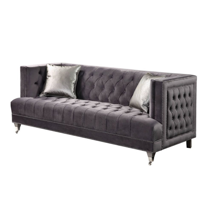 Hegio - Sofa - Gray Velvet Unique Piece Furniture