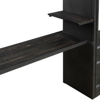 Cargo - Twin Bed - Gunmetal Finish Unique Piece Furniture