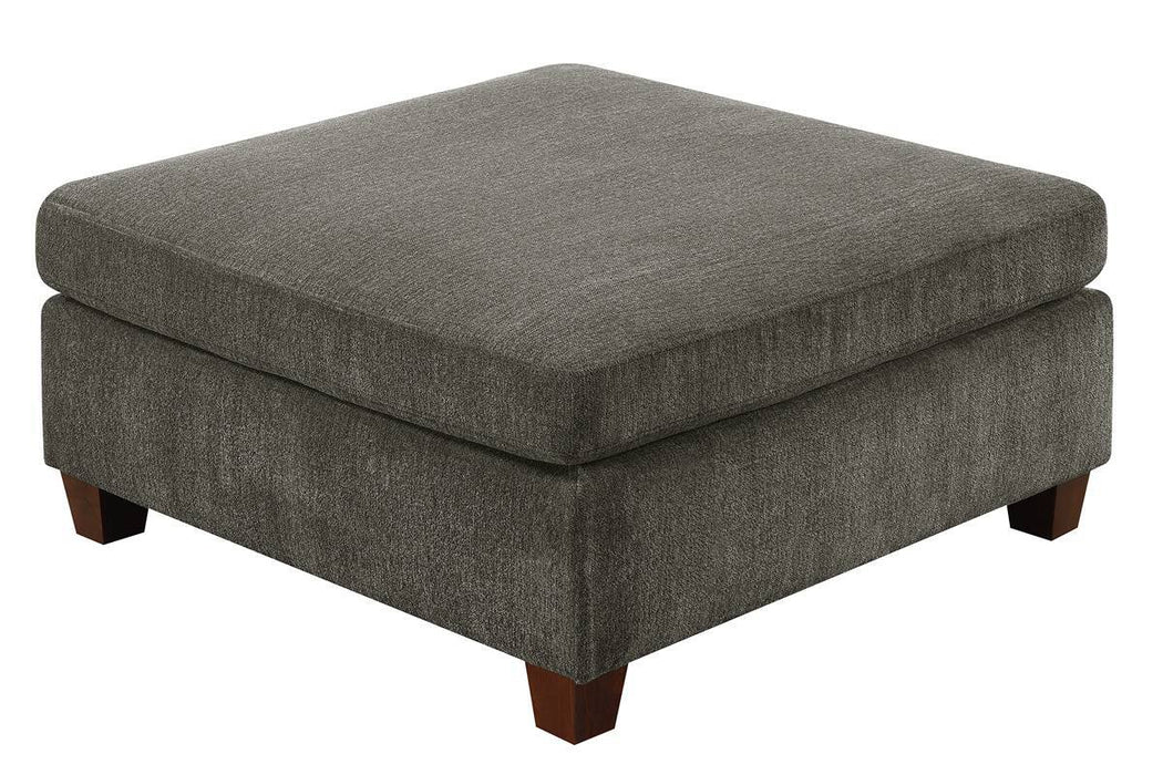 1 Piece Ottoman Only Gray Chenille Fabric Cocktail Ottoman Cushion Seat Living Room Furniture
