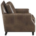 Leaton - Upholstered Recessed Arm Chair - Brown Sugar Unique Piece Furniture