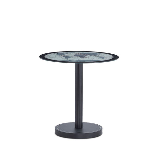 Boli - End Table - Black & Map Glass Unique Piece Furniture