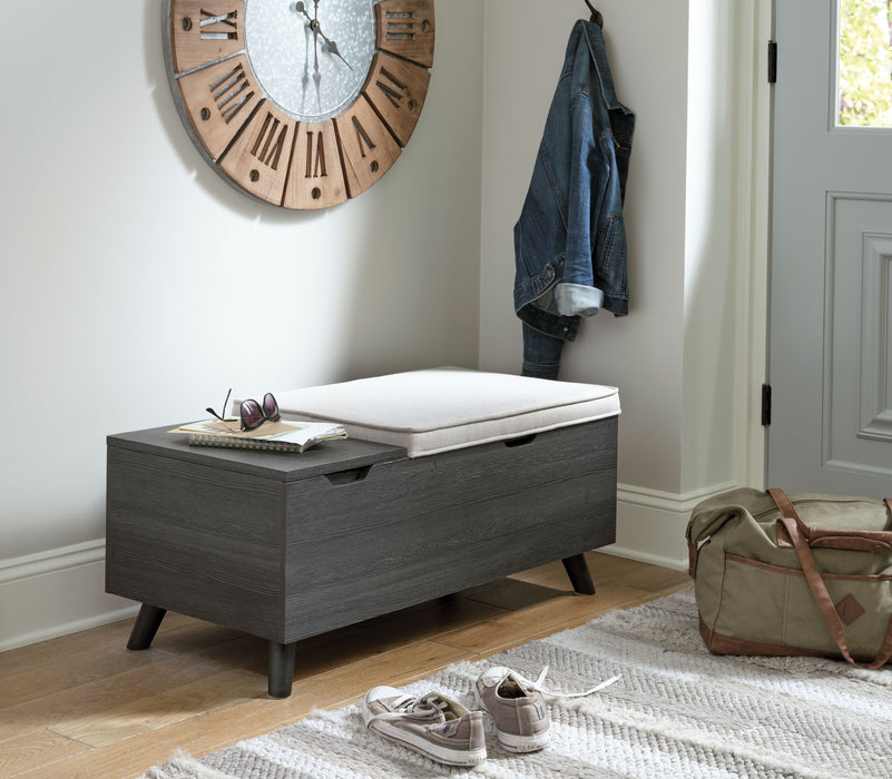 Yarlow - Dark Gray - Storage Bench Unique Piece Furniture