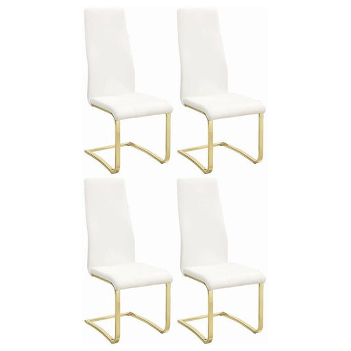 Montclair - Side Chairs (Set of 4) - White And Rustic Brass Unique Piece Furniture
