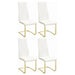 Montclair - Side Chairs (Set of 4) - White And Rustic Brass Unique Piece Furniture