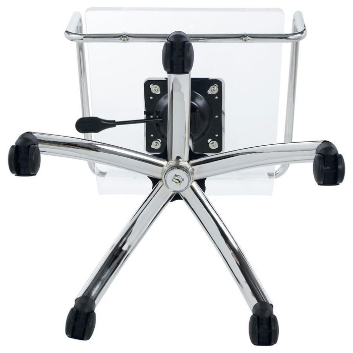 Amaturo - Office Chair With Casters - Clear And Chrome Unique Piece Furniture