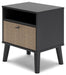 Charlang - Black / Gray - One Drawer Night Stand Unique Piece Furniture