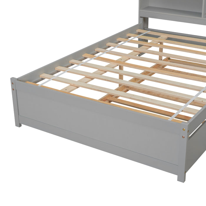 Full Bed With Trundle - Grey