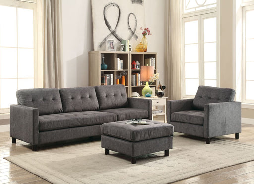 Ceasar - Sectional Sofa - Gray Fabric Unique Piece Furniture