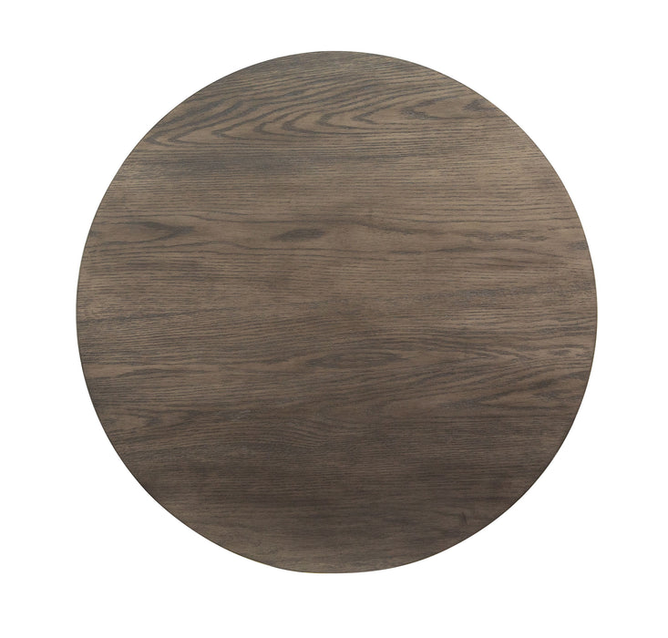 Bosley - Wood Round Cocktail Table - Coffee Bean