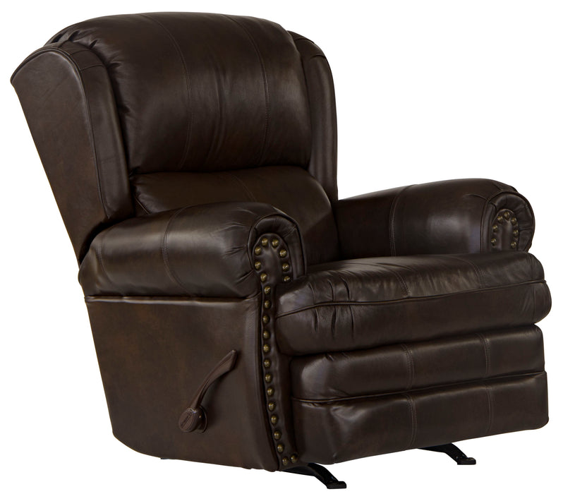 Roberto - Leather Rocker Recliner - Cocoa