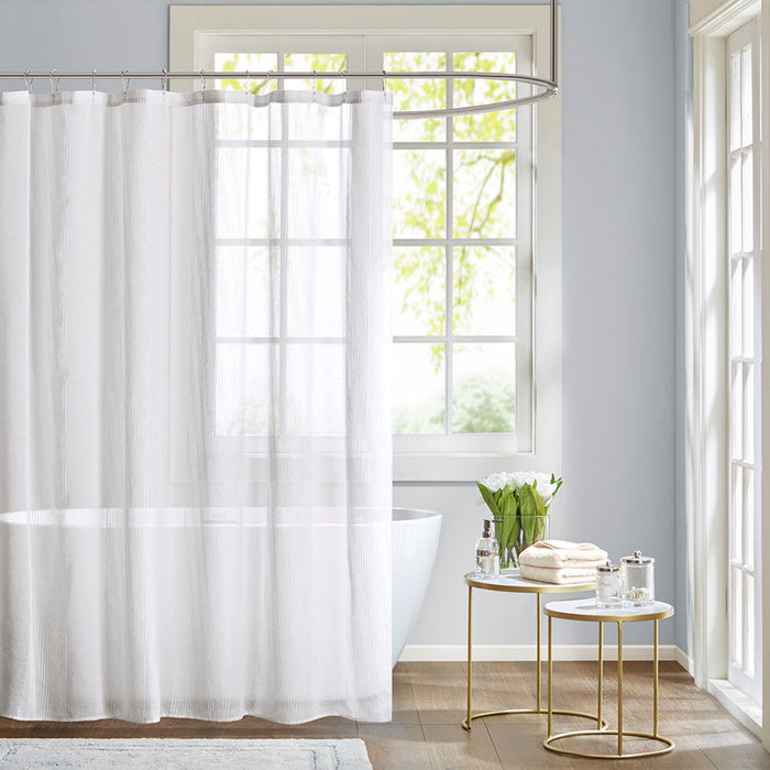 Sheer Shower Curtain - White