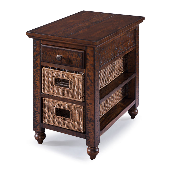 Cottage Lane - Wood Rectangular Chair Side End Table - Coffee
