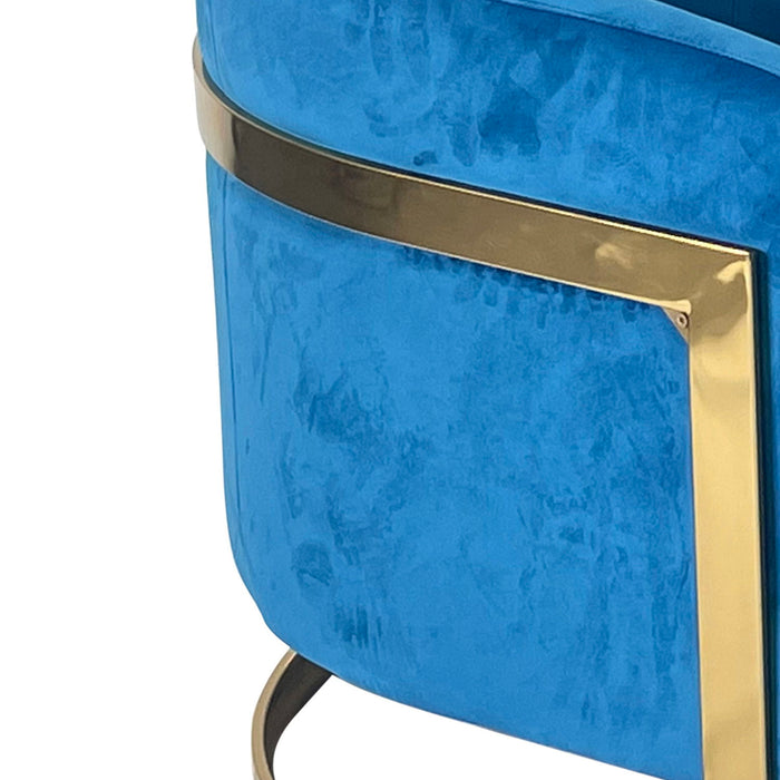 Blue And Gold Sofa Chair
