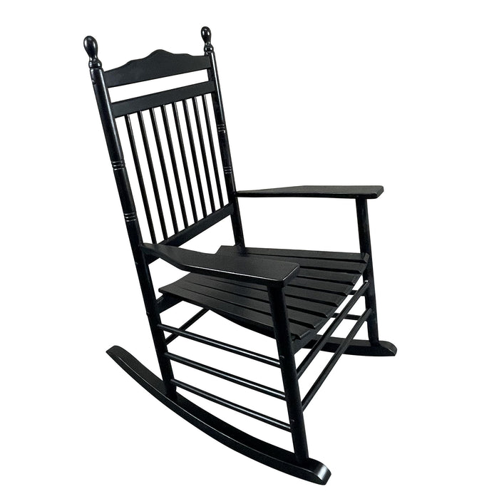Balcony Porch Adult Rocking Chair - Black - Wood