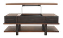 Stanah - Brown / Beige - Lift Top Cocktail Table Unique Piece Furniture