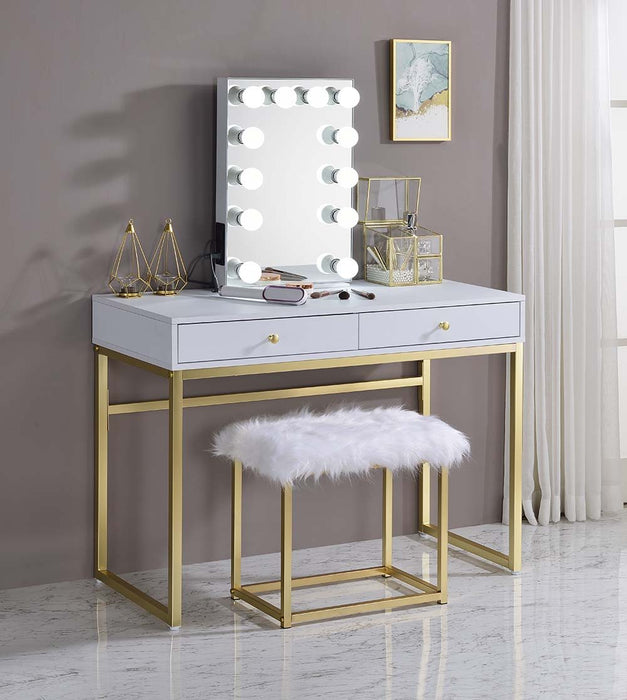 Asa - Accent Mirror - White Finish Unique Piece Furniture