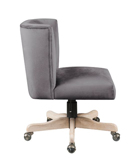 Cliasca - Office Chair - Gray Velvet The Unique Piece Furniture Furniture Store in Dallas, Ga serving Hiram, Acworth, Powder Creek Crossing, and Powder Springs Area