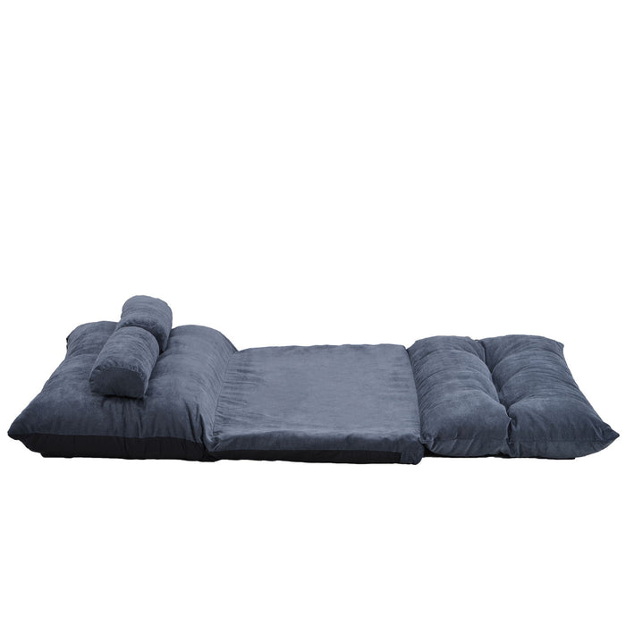 Orisfur. Lazy Sofa Adjustable Folding Futon Sofa, Video Gaming Sofa With 2 Pillows