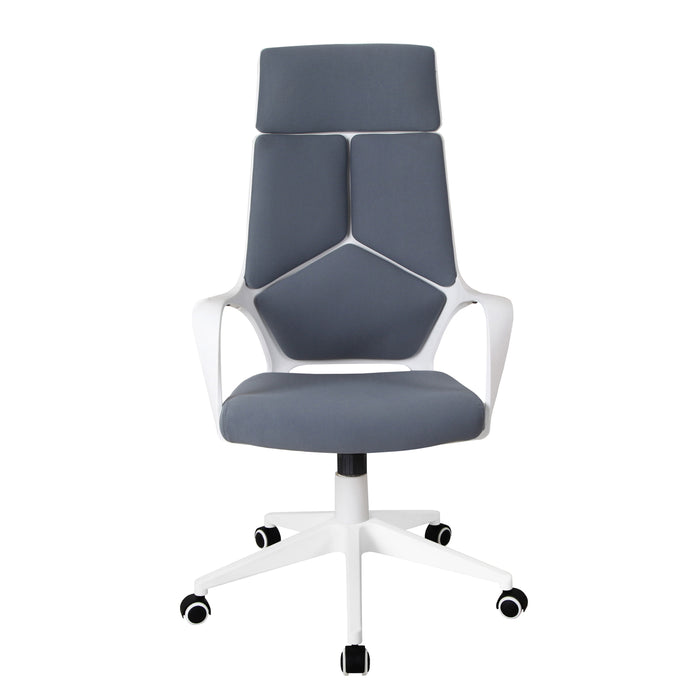 Techni Mobili Modern Studio Office Chair, Gray/White