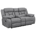 Higgins - Pillow Top Arm Motion Loveseat with Console Unique Piece Furniture