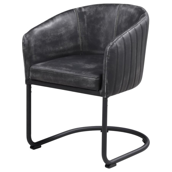 Banner - Upholstered Dining Chair - Anthracite And Matte Black Unique Piece Furniture
