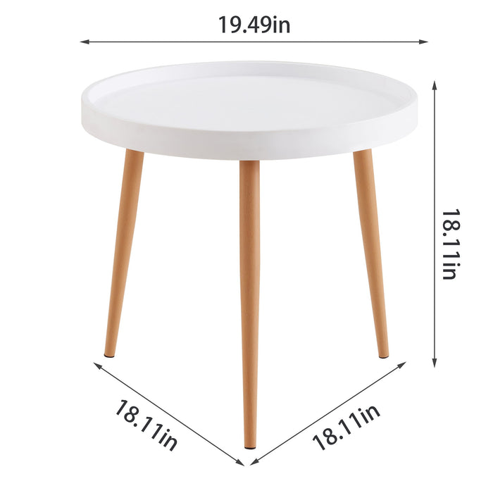Bb Table, Coffee Table, Playing Table, MDF Top, Wood Leg; White, 1 Piece Per Set
