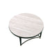 Ayser - Coffee Table - White Washed & Black Unique Piece Furniture