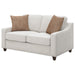Christine - Upholstered Cushion Back Loveseat - Beige Unique Piece Furniture