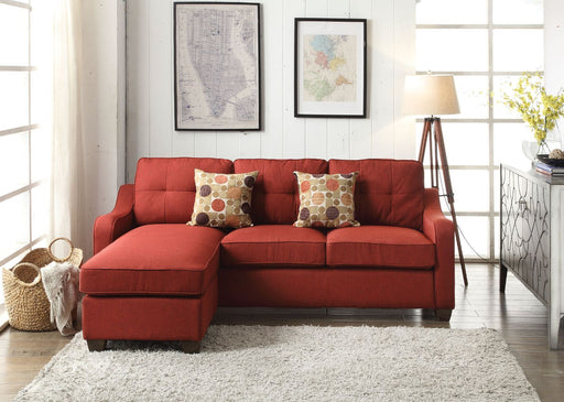 Cleavon II - Sectional Sofa - Red Linen Unique Piece Furniture