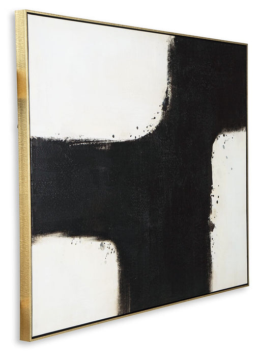 Reighlea - Black / White - Wall Art Unique Piece Furniture