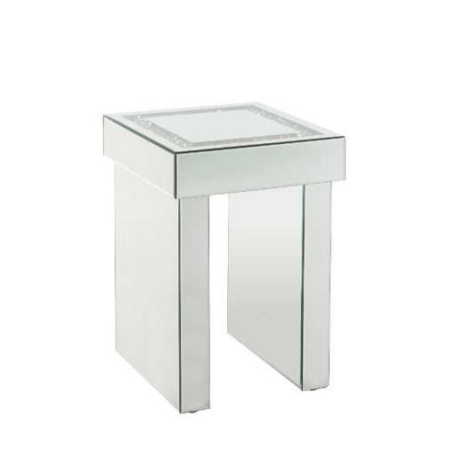 Noralie - End Table - Mirrored & Faux Diamonds - Wood Unique Piece Furniture